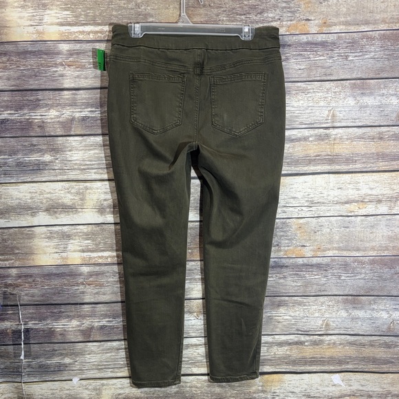 Chico’s Jeans Pull On Jegging Ankle 6 Olive Green Women's 0.5R High Rise Stretch - Picture 3 of 5
